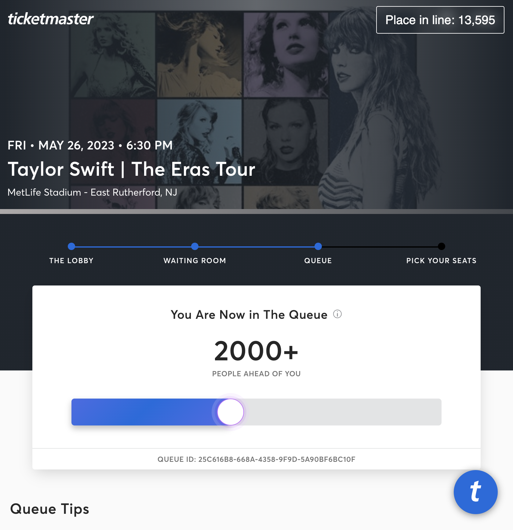 Place in line: 13,595. Don't refresh. Don't breathe. Don't blink.